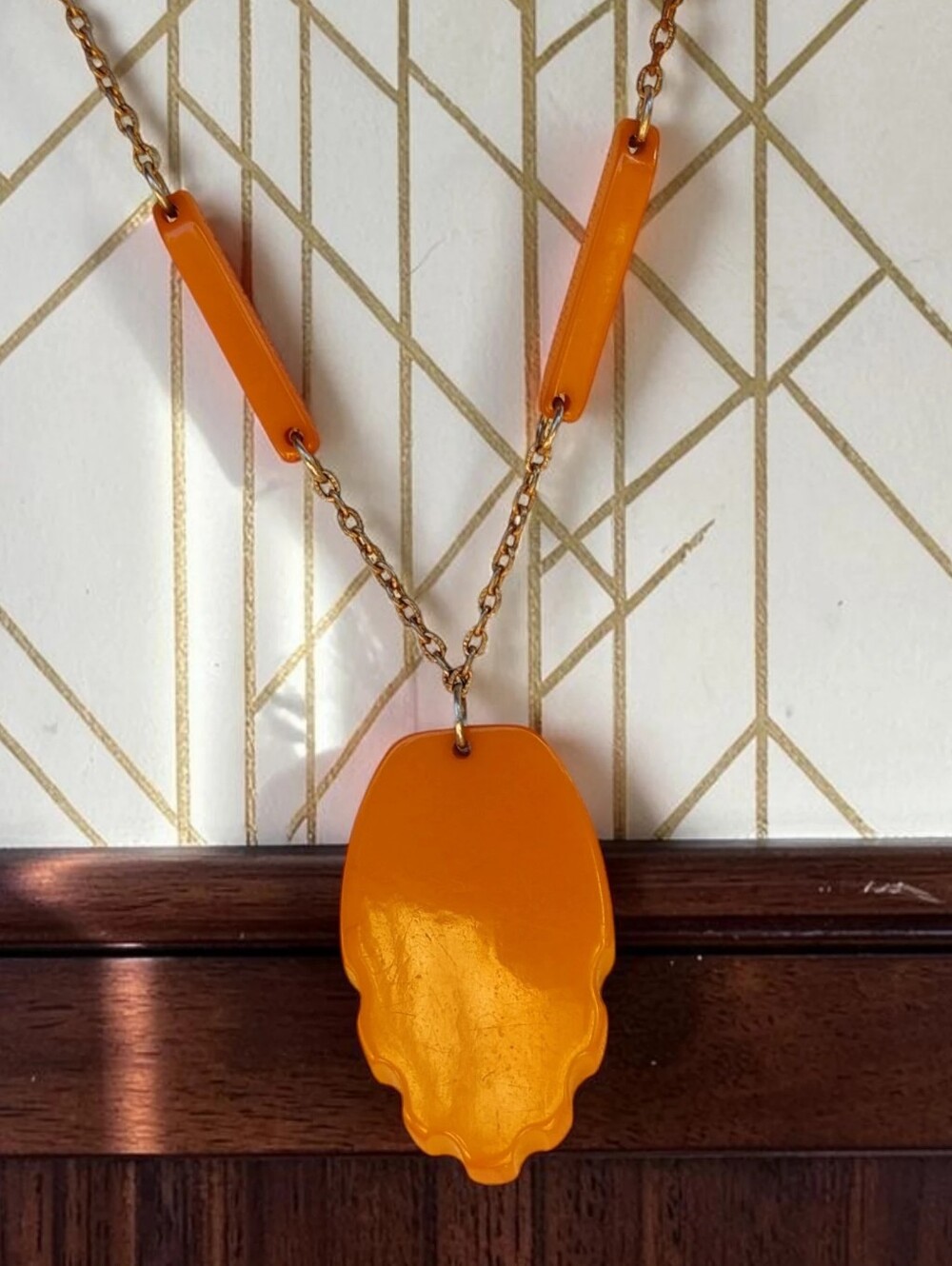 Vintage Art Deco Butterscotch Bakelite Necklace